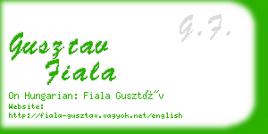 gusztav fiala business card